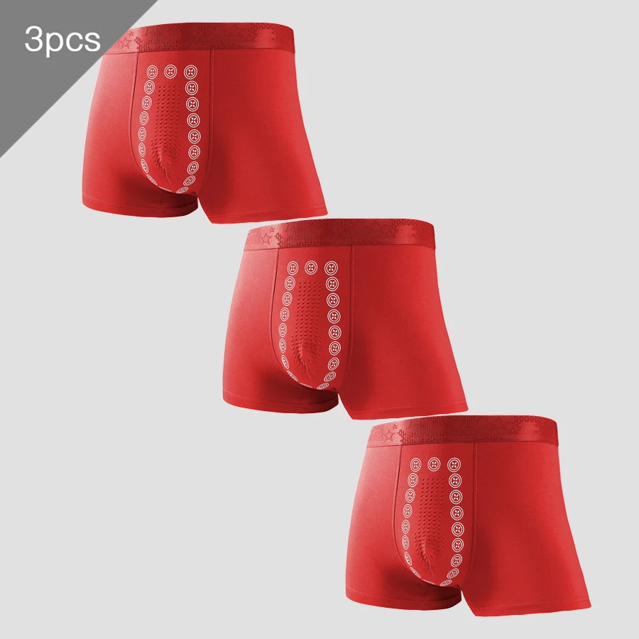 

3PCS Men's Underwear, Men's Negative Ion Boys' Boxer Briefs, Summer Thin, Comfortable and Breathable Sports Boxer Shorts