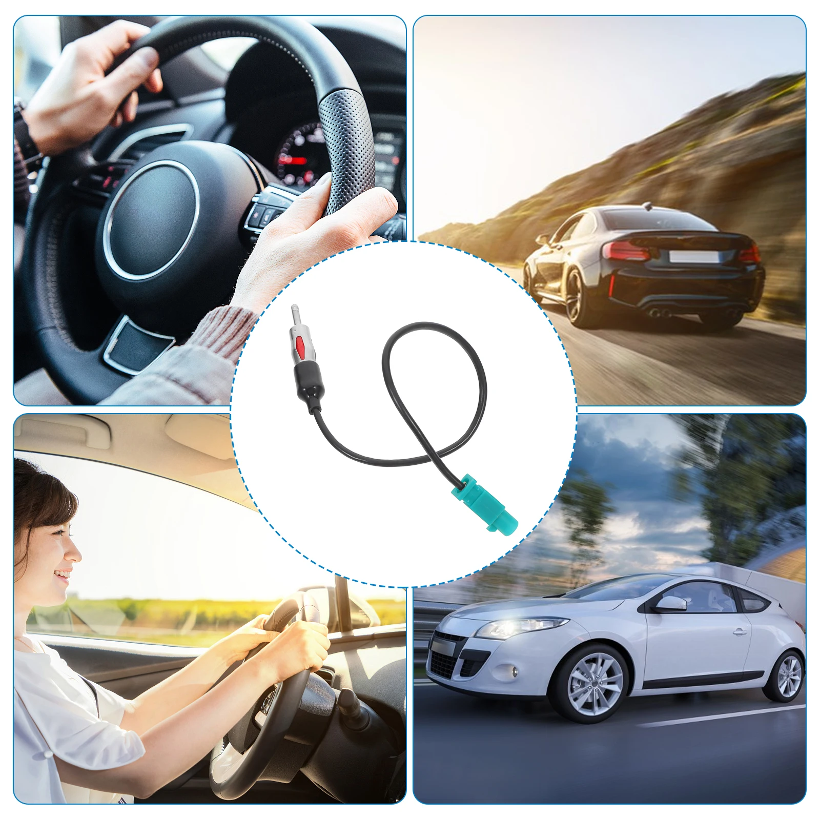 

Car Antenna Adapter Cable High Performance Signal Transmission Compatible Various Models Car Radio Connecting Line Antenna Cable