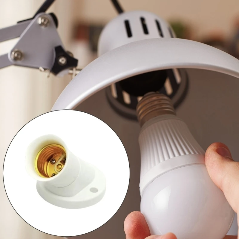 

20PCS E27 Angled Screw Socket Lamp Holder 45 Degree Lamp Base For Wall Mounted F19E