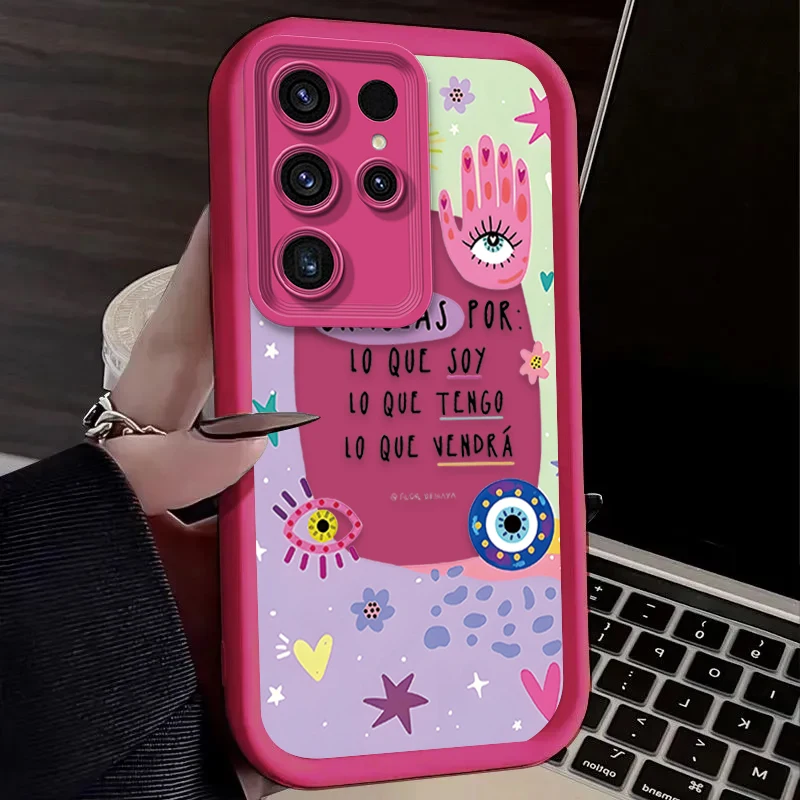 Fantastic Blue Evil Eye Case for Samsung Galaxy S24 S25 S23 Ultra S22 S21 Plus FE A36 A56 A26 A16 A06 A15 A25 A35 A55 5G Cover