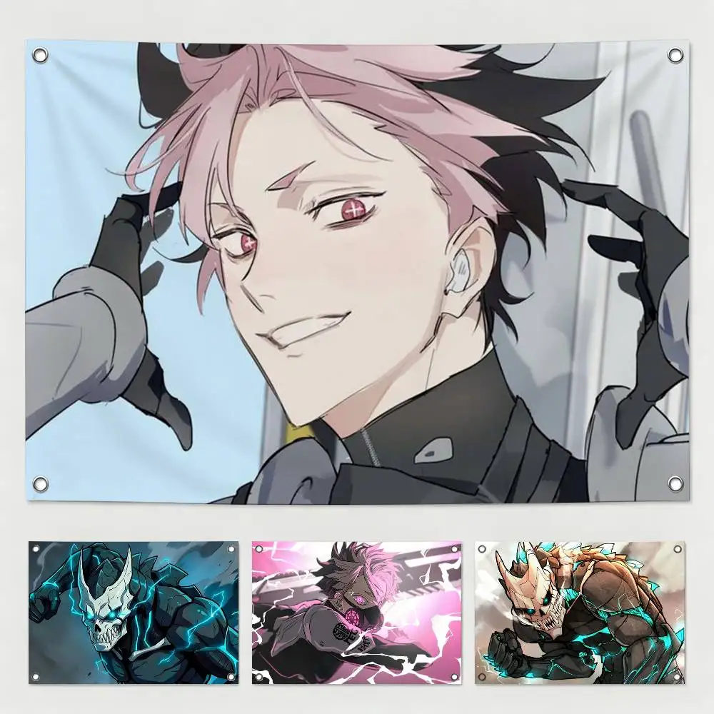 Anime K-Kaiju No  Flags Wall Hanging Tapestry Outdoor Garage Room Decorative flag Background Blanket