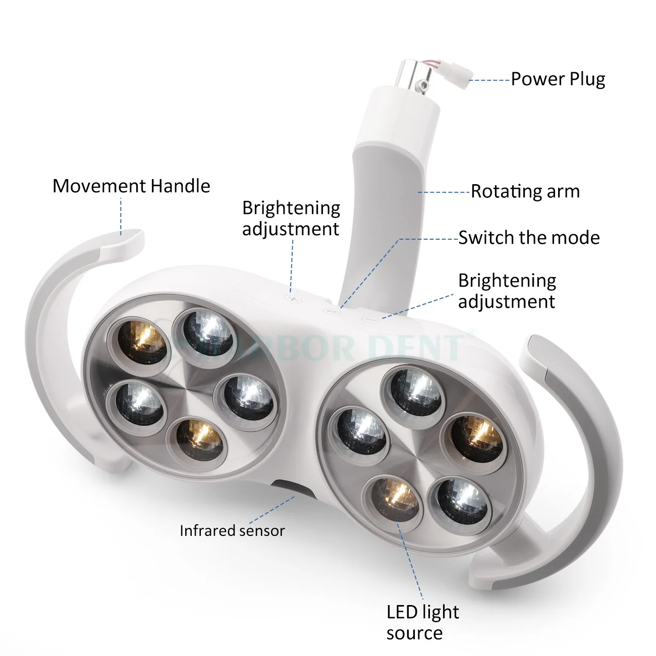 6 LED 전구 치과 구강 수술 램프 반사 LED 유도등 치과 의사 기기 치과 의자 조명 치과 도구