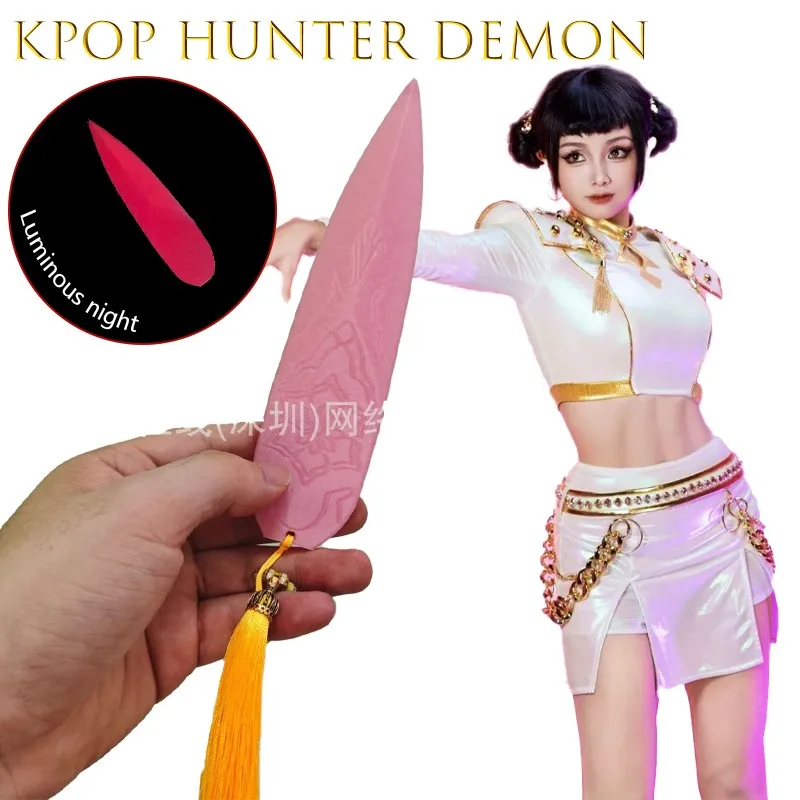 ADemon Hunter Lights Dart WeapOons Kpop Hunter Demon Zoey Costume Props for Girl Carnival Party Supplies Zoey Halloween Carnival