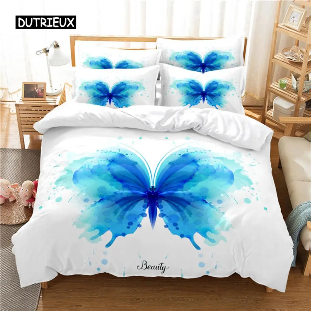 

Colorful Butterfly Bedding Set Duvet Cover Set 3d Bedding Digital Printing Bed Linen Queen Size Bedding Set Fashion Design