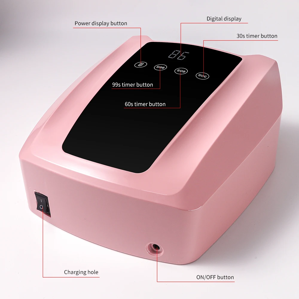 LIMEGIRL 42 LEDS Oplaadbare UV LED Nagellamp Professionele Draadloze Droger Machine voor Nagelgel Polish Drooglamp Manicure Tool