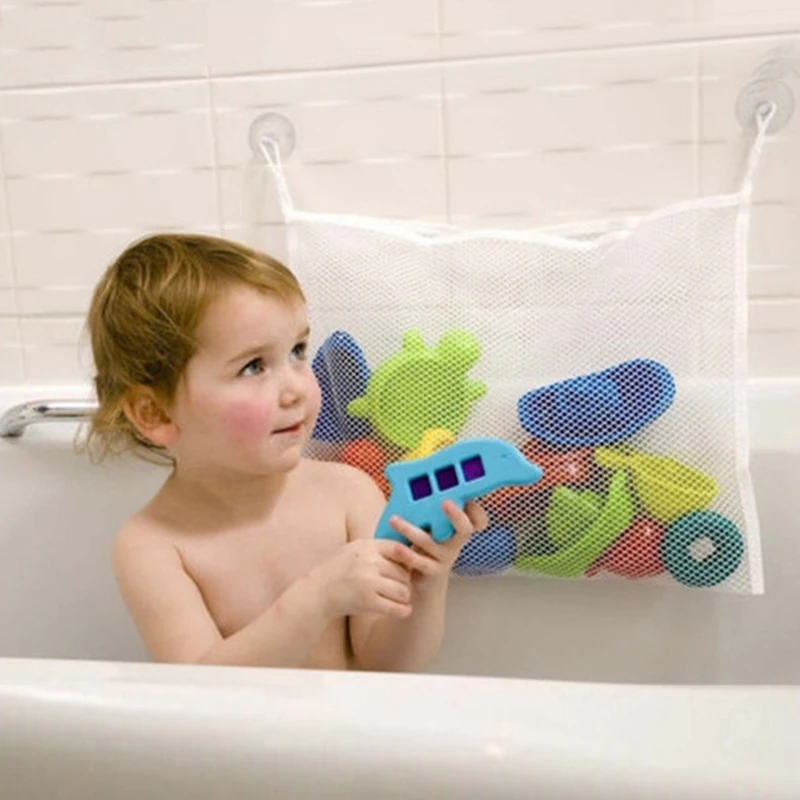 Baby Bath Toys Bath Game Bag Mesh Net Toy Storage Bag Strong Suction Cups Bathroom Organizer Water Toys For Kids Dropshipping