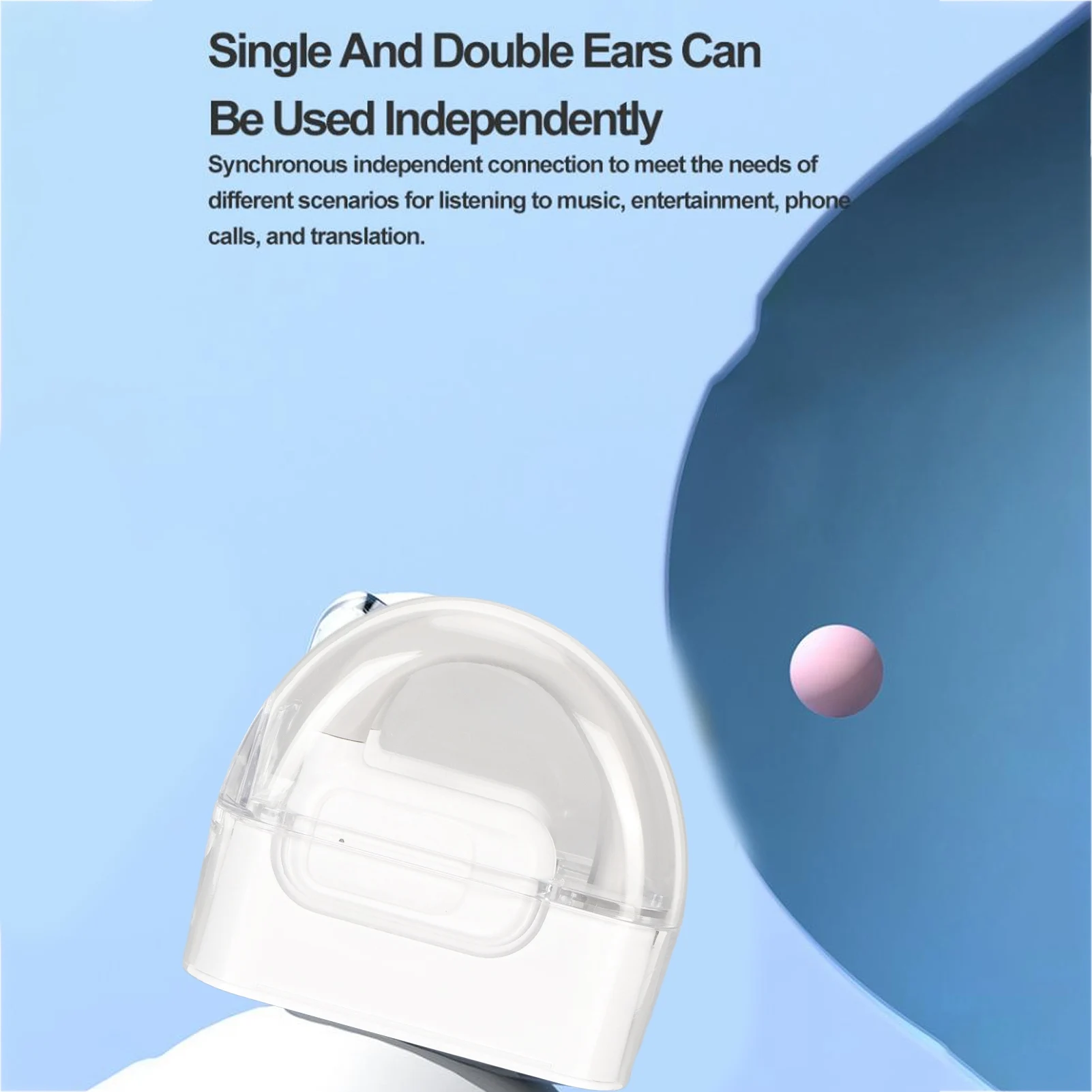 Sprachübersetzer-Ohrhörer Bluetooth 5.3 144 Sprach-Online-Mehrzweck-Übersetzergerät zum Anrufen für IOS