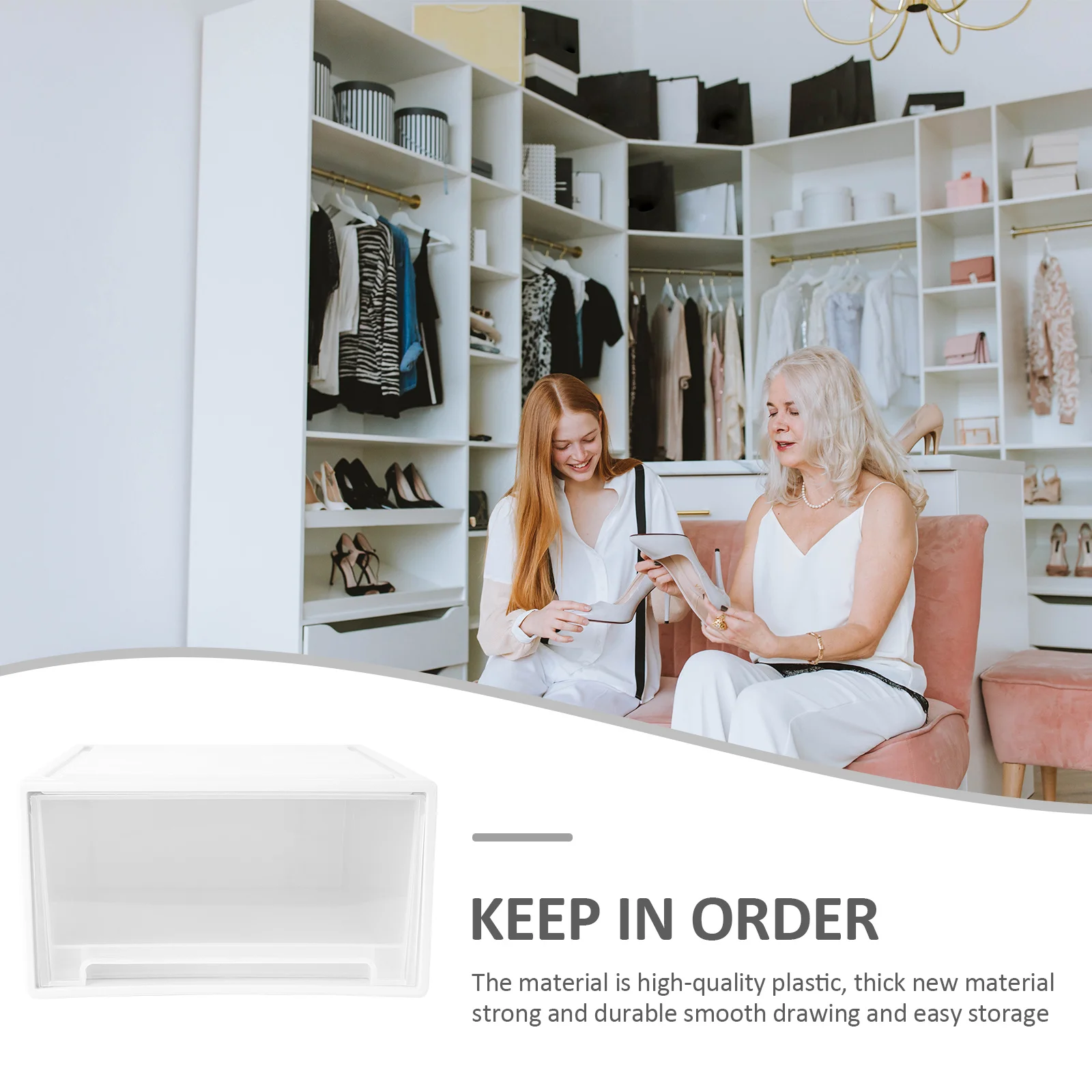 

1Pcs Storage Box Large Capacity Plastic Drawer Organizer Clothes Container Sundries Home Storage Sundries Container