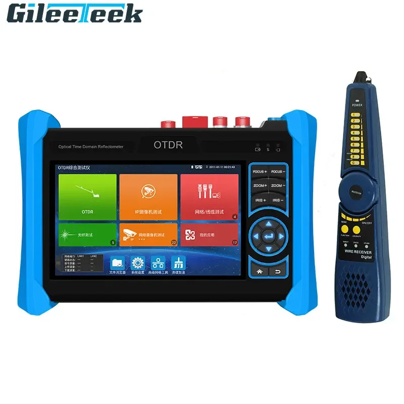 

Multifunction OTDR Optical Time Domain Reflectometer Camera Tester OTDR IP CCTV Fiber Tester 5.4'' Wavelength Dynamics Optional