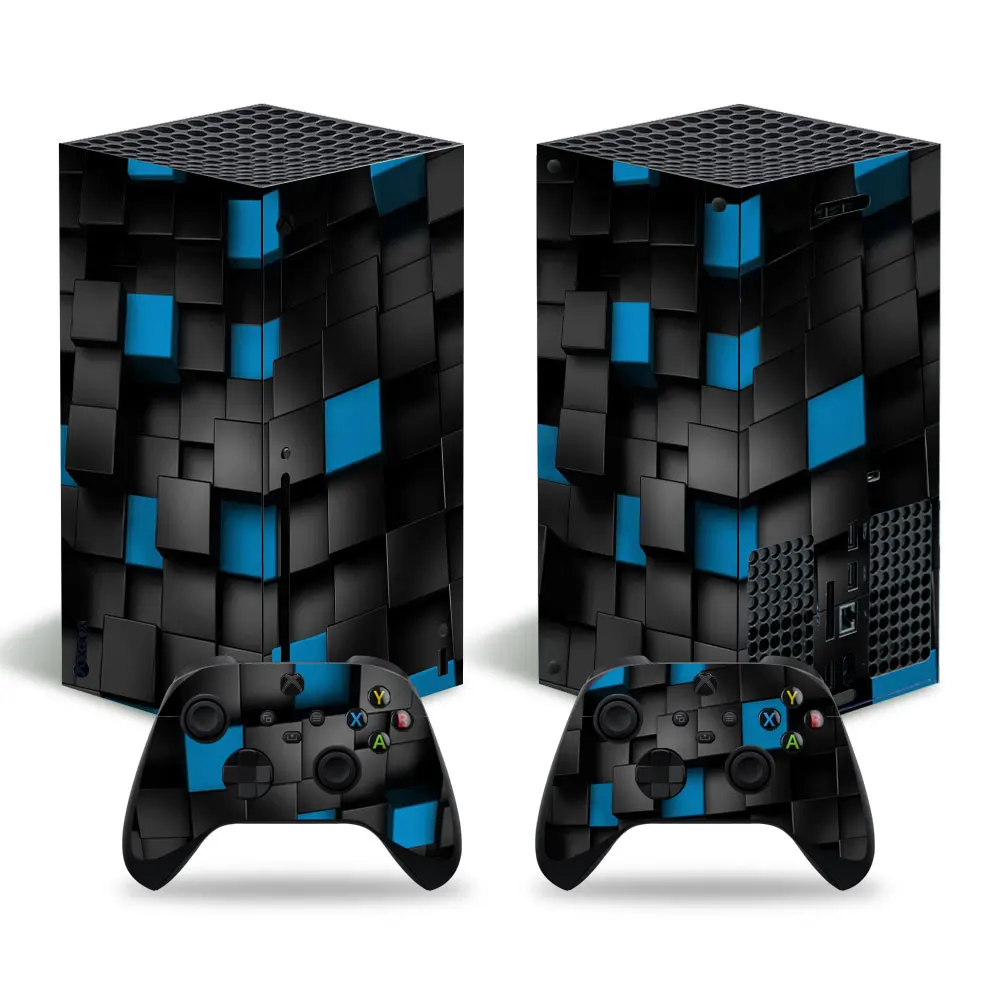 لسلسلة xbox X ملصق جلدي بتصميم جمجمة حمراء غطاء لاصق من مادة PVC لسلسلة xbox X ملصق فينيل لسلسلة xbox X