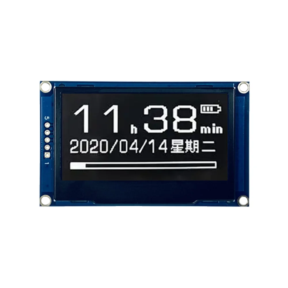 2.42'' 2.42 Inch 128*64 OLED Display Module 128x64 I2C IIC Interface 4 Pin SSD1309 Driver White PMOLED LCD Screen with PCB Board