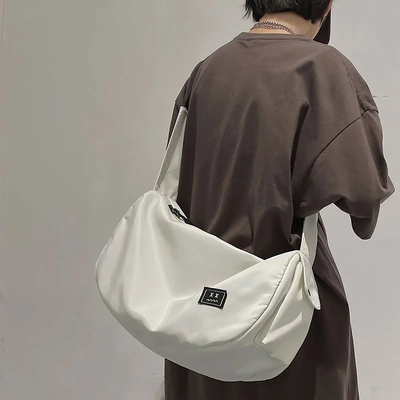 Sac à Bandoulière de Grande Capacité pour Homme et Femme, Sacoche Harajuku Hip Hop de Bonne Qualité pour Étudiant, Voyage en Plein Air