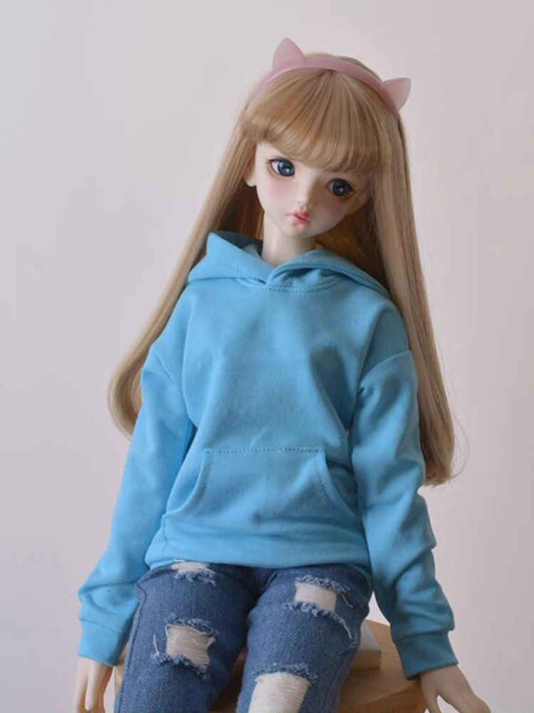 D03-P359 children toy BJD DD SD MSD 1/4 1/6 1/3 uncle doll's clothes candy color Basic sweater Hooded sweater 1pcs