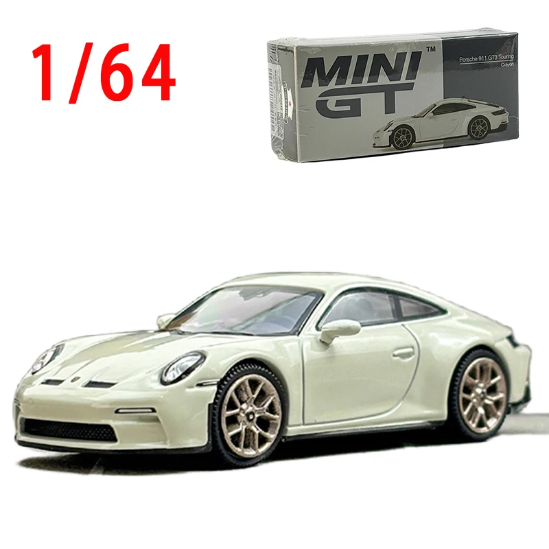 Diecast 1/64 Scale Porsche 911 GT3 Touring #675 Sports Car Model Alloy Porsche 911 GT3 Touring Car Model Collection Decor