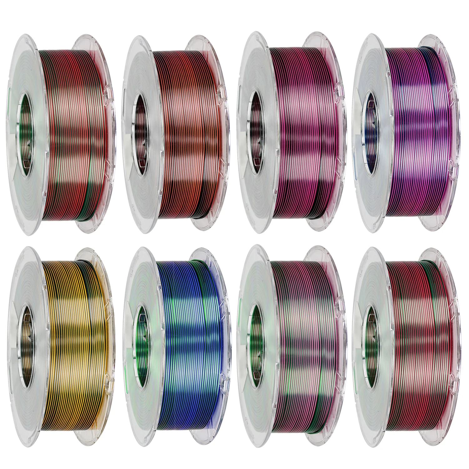 

1.75mm 250g 500g 1Kg Silk PLA 3D Printer Filament Sublimation Products Plastic Material For 3D Printing Silk Tri-Colors pla 95A