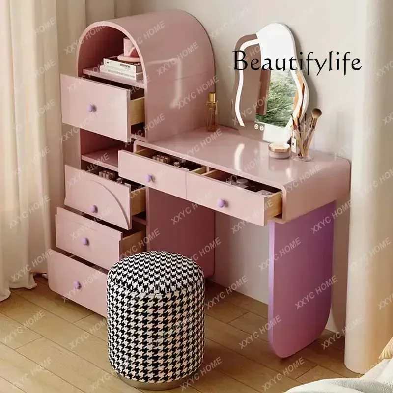 L Storage Stool Dressing Table Mirrors Women Minimalist Jeweler Dresser Makeup Stand Tocador De Maquillaje Home Decoration