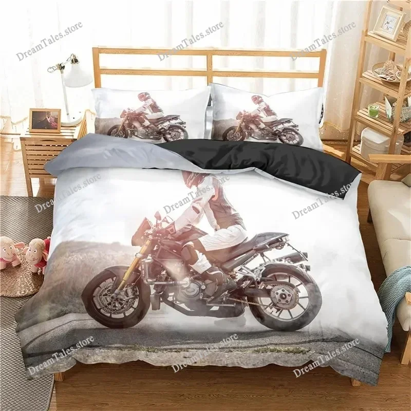 Extreme Sport Duvet Cover Motocross Bedding Set for Youth Teen Boys Room Microfiber 3D Motocross Racing Moves Theme Quilt Cover7
