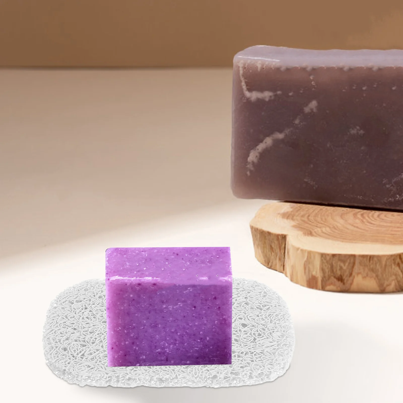 

4pcs Soap Dish For Shower Bathroom Kitchen Travel Sturdy Pvc Soap Holder With Quick-Dry Lifting Pads Bar Saver Tray Container