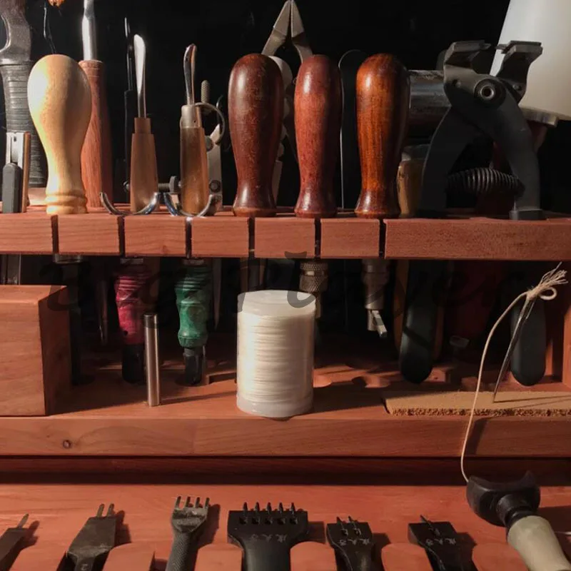 

DIY Handmade Leather Craft Engraving Cutting Tools Double Drawer High End Elm Storage Rack Practical Leather Tool Holder