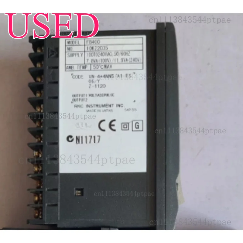 A temperature control meter: rkc fb400, c0de vn-4*4nn5/a1-fs 06/y z-1120 (actual picture taken)