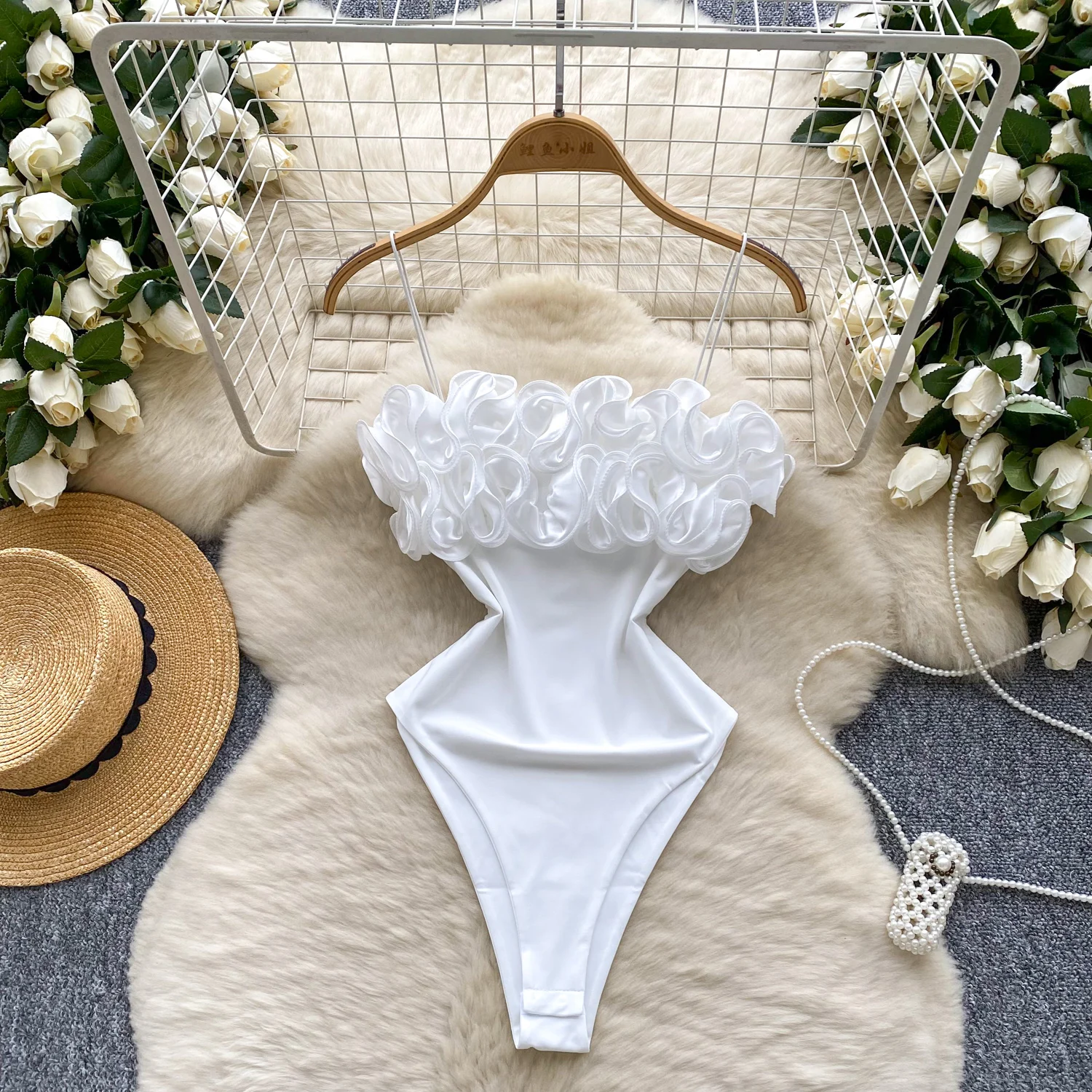 

Female Hot Sweet Fairy 3D Flower Bodysuit Onesie Romper Lady Party Birthday Festival Dinner Banquets Date Playsuit Sexi Jumpsuit