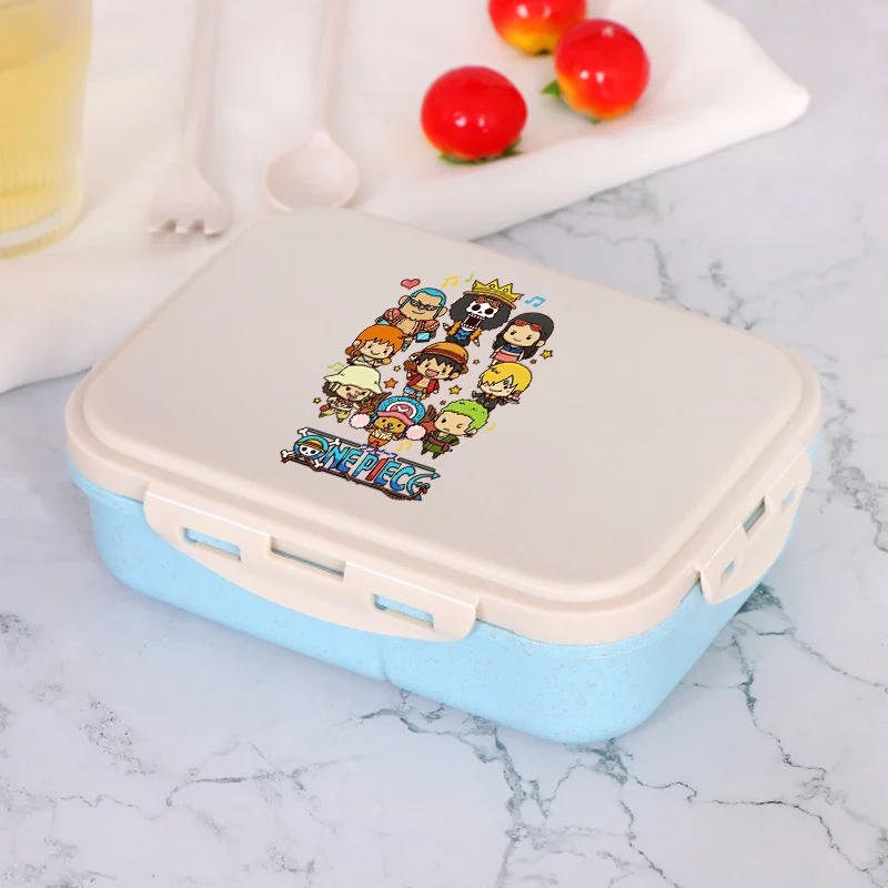 One Piece Anime Printed Lunch Box Boys Men Portable Meal Storage Boxes Student Supplies School Bento Containers Picnic Food Case