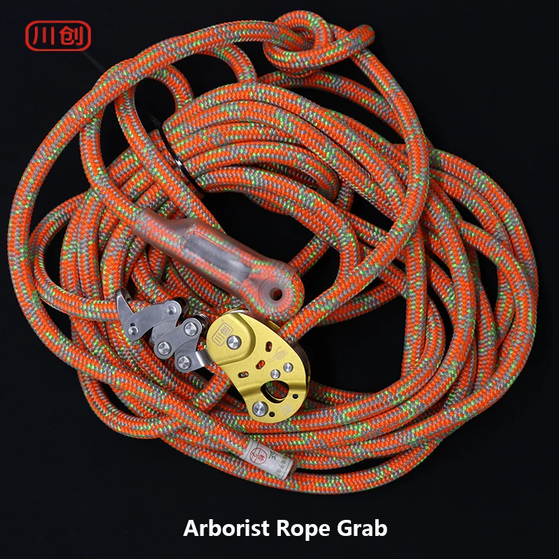 Arborist Rope Grab Lift Pulley Working Height Safety Rigging Grasp tool Outdoor Exploring Rope Climber Rappelling Belay ascender