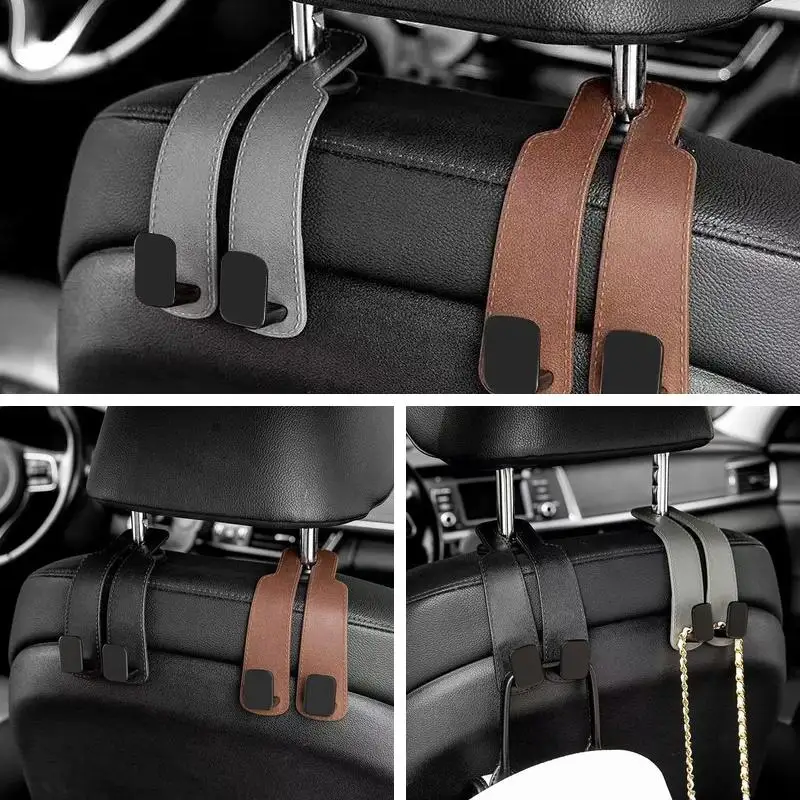 Car Headrest Hook Universal Seat Back Hanger Holder for Handbags Grocery Bags Storage Organizer Auto Interior Accessory