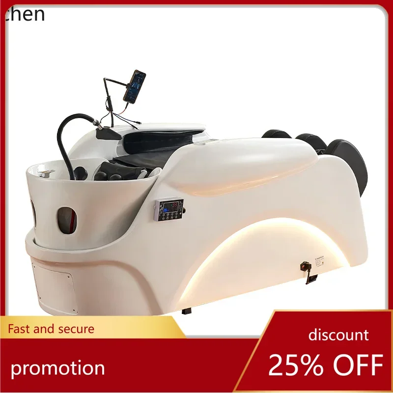 

HT electric intelligent massage shampoo bed hair salon hair treatment water circulation fumigation bed