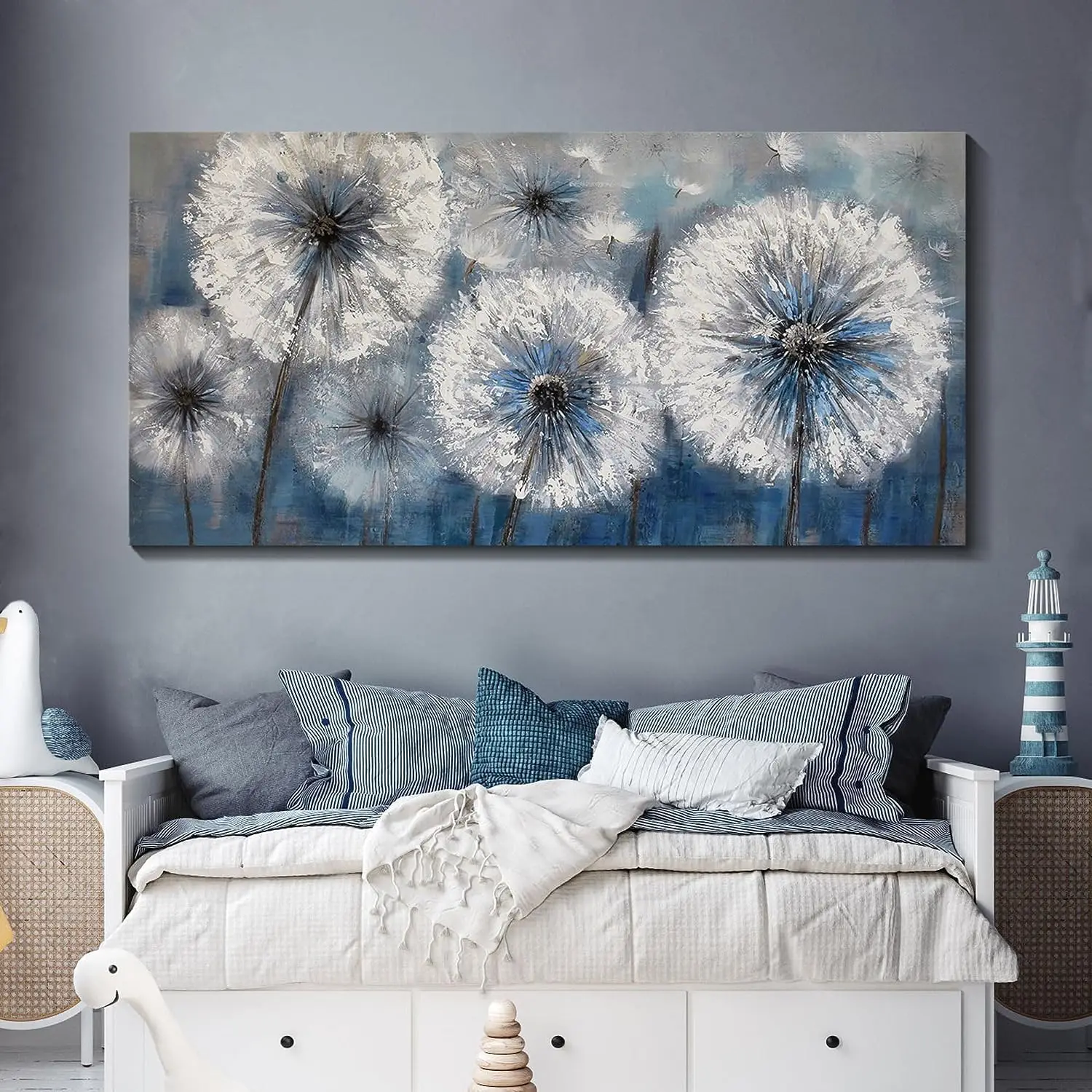 5d Diy diamond painting White and Gray Dandelion Floral with Gold Plants Full Diamond Embroidery Mosaic home decor New 2024 Gift