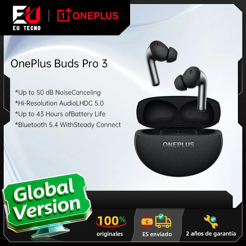 ecouteur bluetooth sans fil OnePlus Buds Pro 3 Version mondiale Jusqu'� 50 dB d'annulation du bruit Audio spatial avec suivi de la t�te Audio haute r�solution