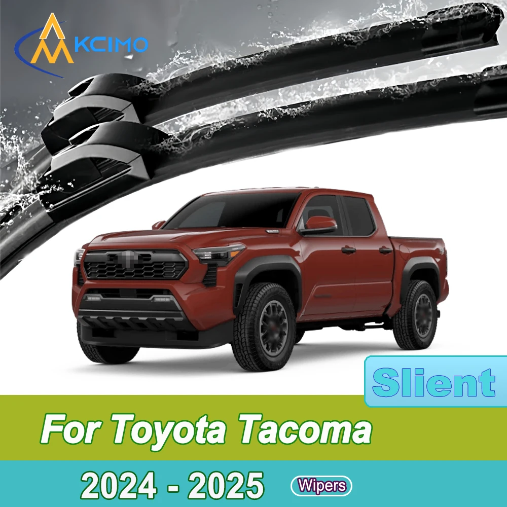 

For Toyota Tacoma N400 2024-2025 Front Windshield Wiper Blades 2pcs Quiet Rain Windscreen Window Accessories