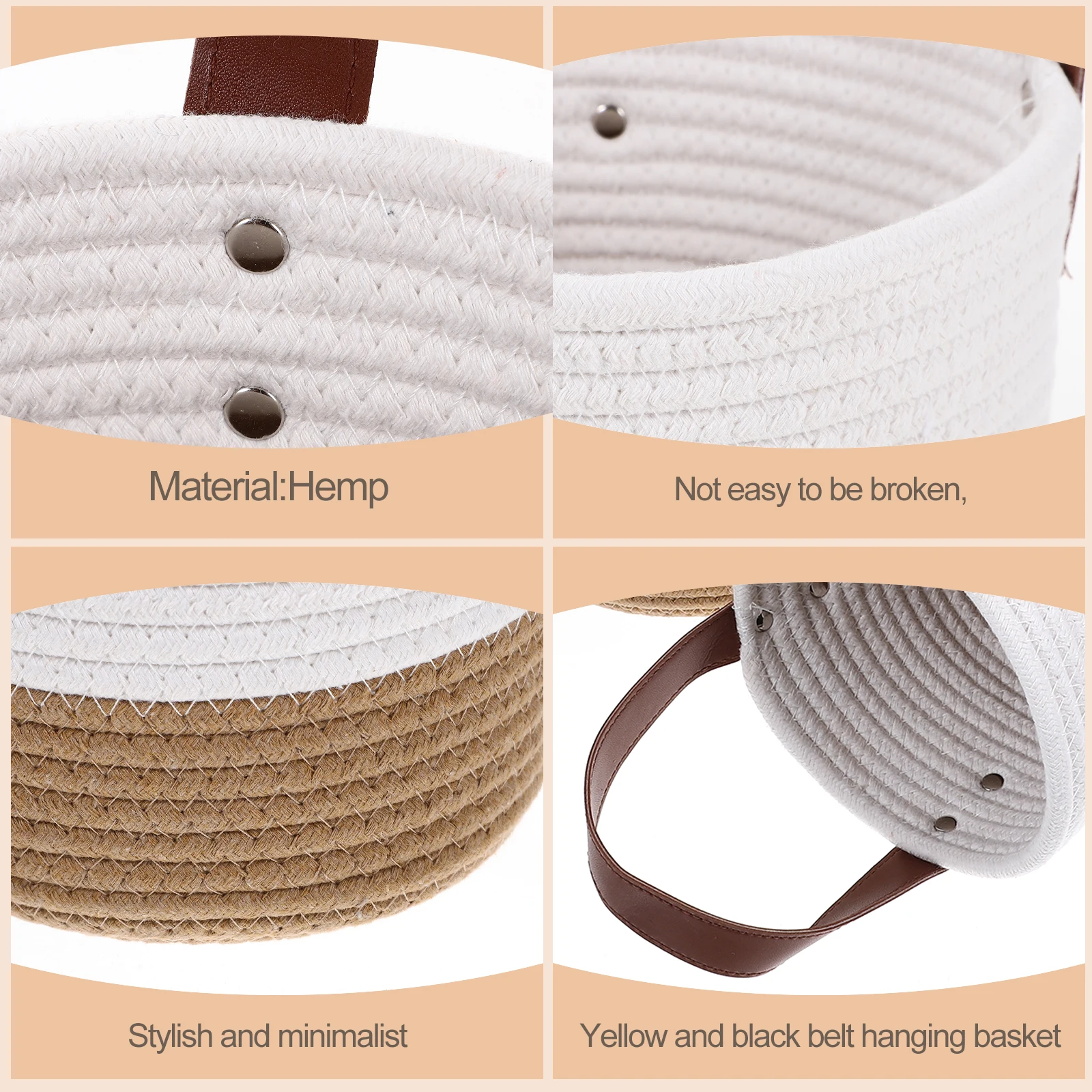 

2Pcs Wall Hanging Planter Woven Basket Decorative Flower Pot Hanging Storage Basket for Home Garden Woven Storage Basket,