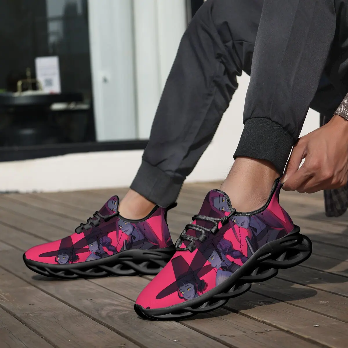 Новинка 2025, женская обувь, розовая спортивная обувь с персонажем аниме, легкая, удобная, модная обувь для пар, модные кроссовки