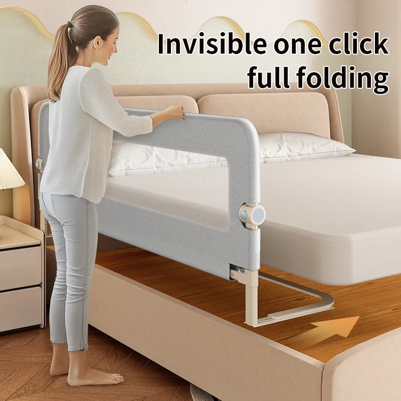 Adjustable Baby Bed Rail – Anti-Fall Safety Barrier for Toddler Cribs & Beds, Portable Bedside Protector with Easy Installation