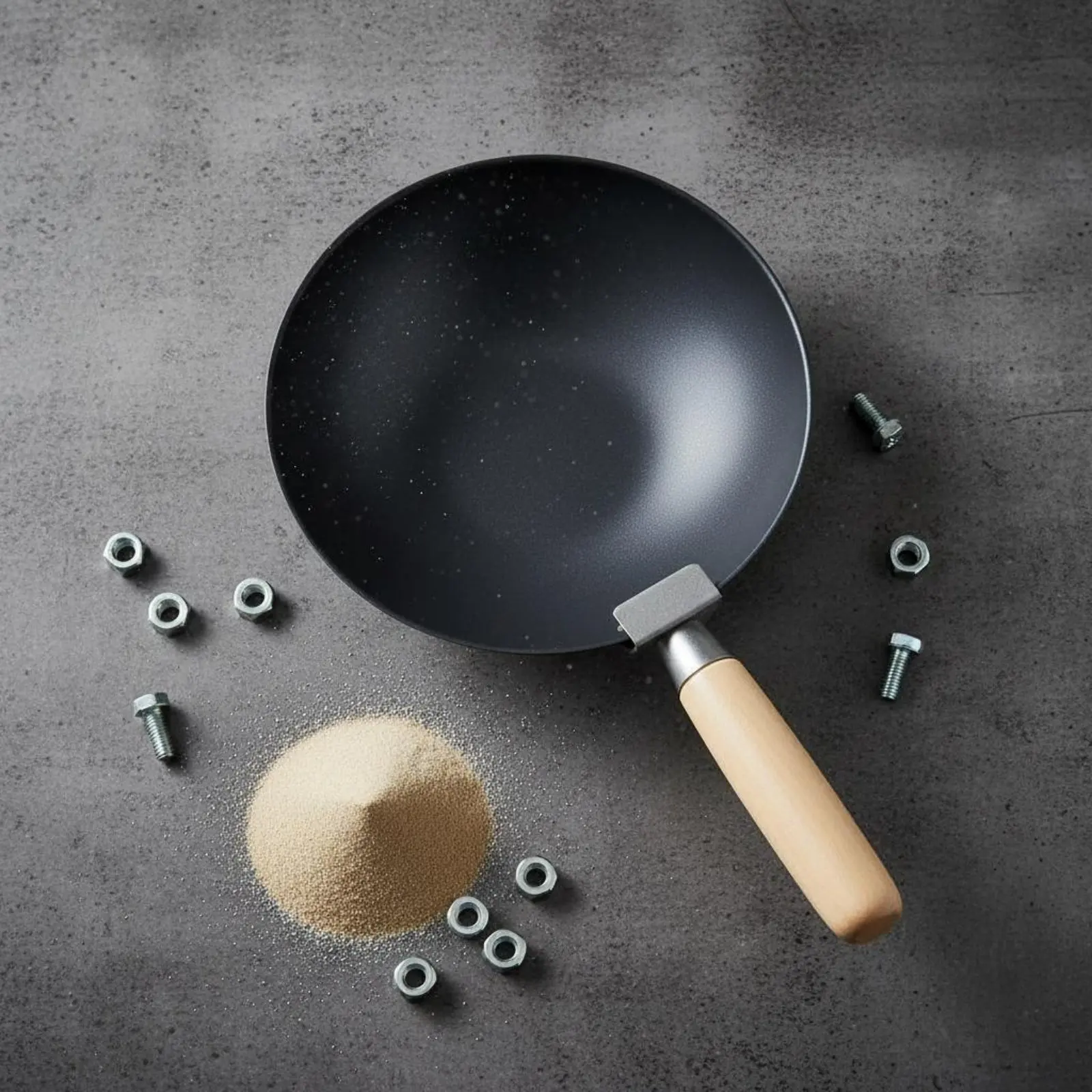 Cement Mixing Ladle Wear Resistant Handheld Cement Mixture Ladle Plastering Wok Sturdy Duty Masonry Tool High Hardness