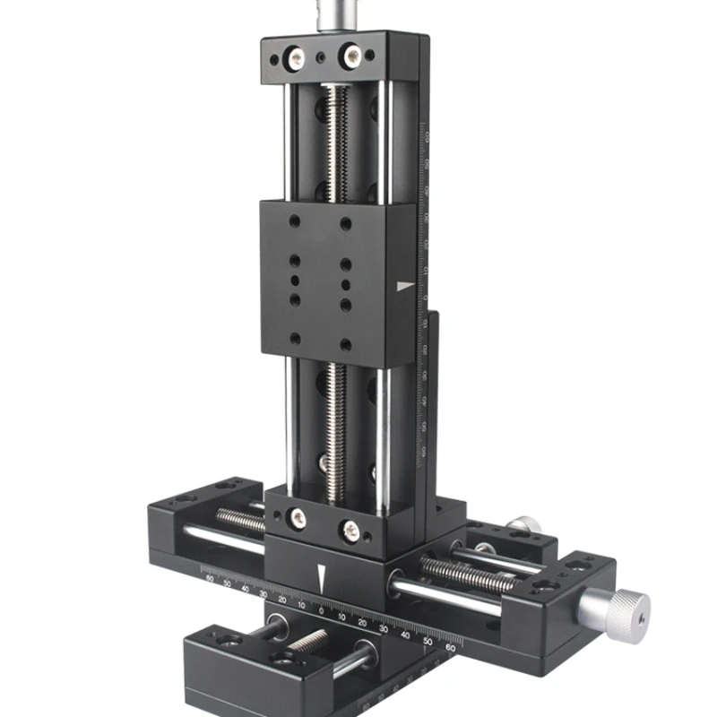 

XYZ axis screw fine-tuning slide table precision screw feed heavy-duty linear 80/100 stroke displacement platform