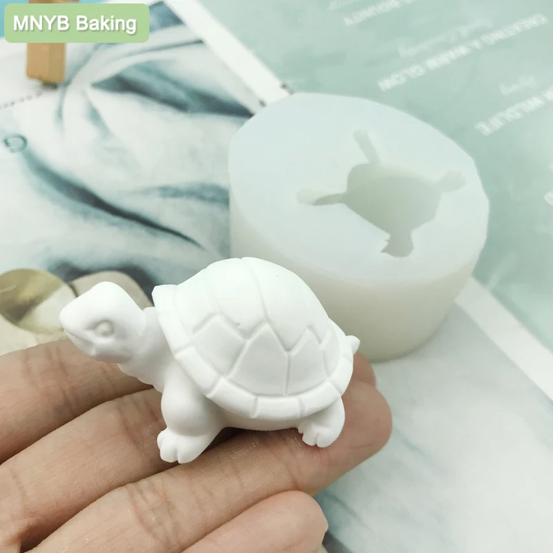 Soft Chocolate Silicone Mold Cute 3D Turtle Modeling Fondant Cake Decoration Jelly Ice Mould Resin Art Gypsum Clay DIY Toy