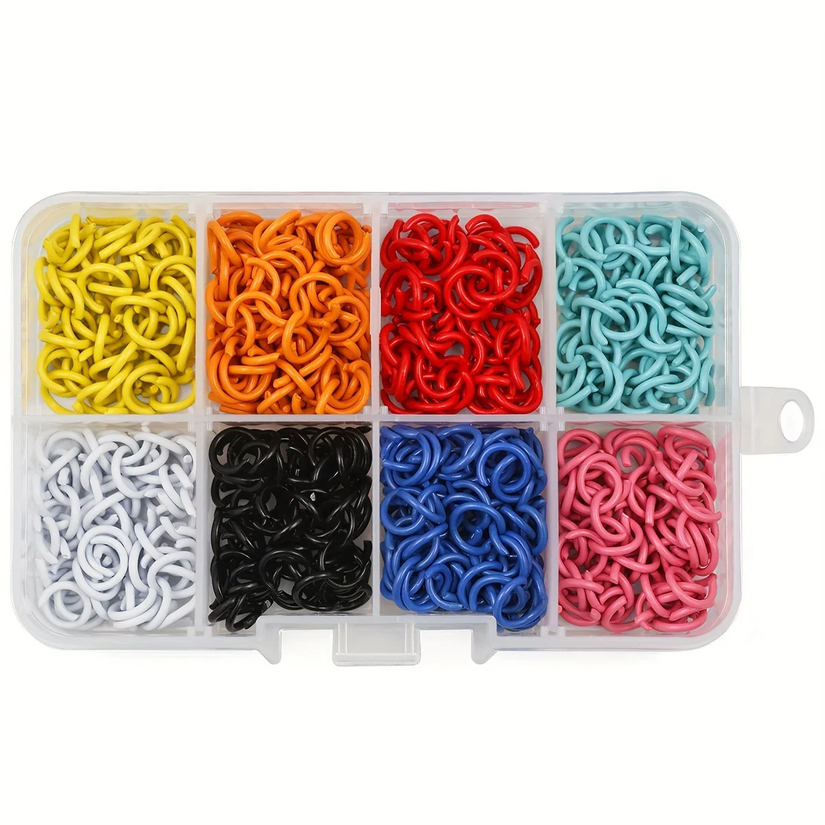 

400pcs/box 8mm Colorful Metal Open Jump Rings Split Jump Ring Connector For DIY Jewelry Making Findings Accessories Supplies