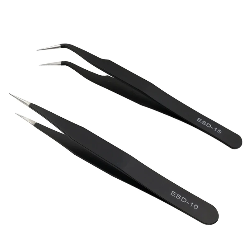 1PC Lashes เครื่องมือแหนบพร้อมเคล็ดลับไฟเบอร์สําหรับปริมาณขนตาปลอม Tweezer แต่งหน้า Precision Professional เครื่องมือความงาม