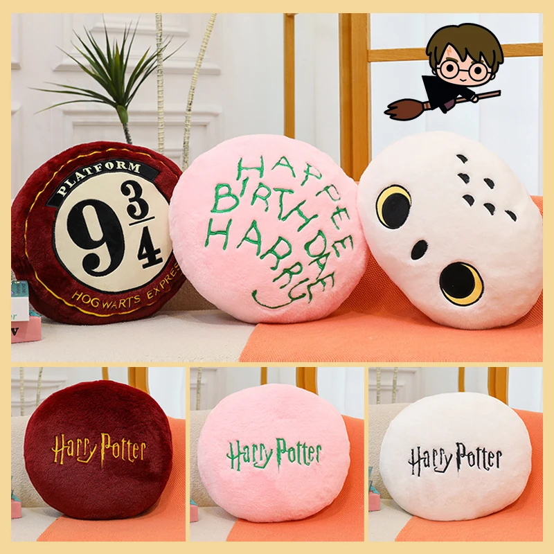 Harry Potter mignon oreiller en peluche Hedwig & plate-forme oreiller en peluche doux coussin de dos de couchage décoration de la maison canapé accessoire
