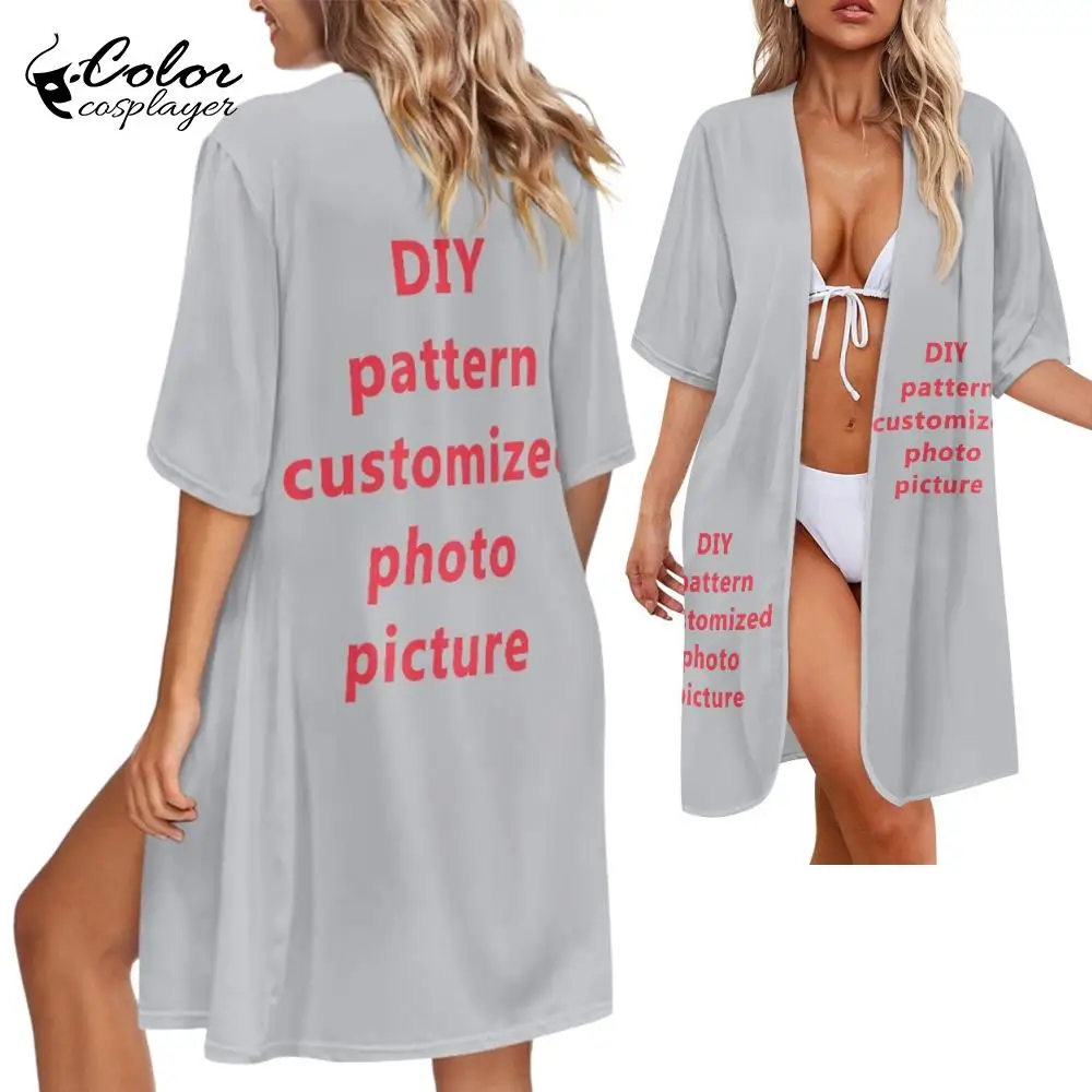 

Color Cosplayer Customized Long Cardigan Anime Pattern Diy Kimono Cosplay Costume Carnival Festival Fan Club Cloak Adult Wear
