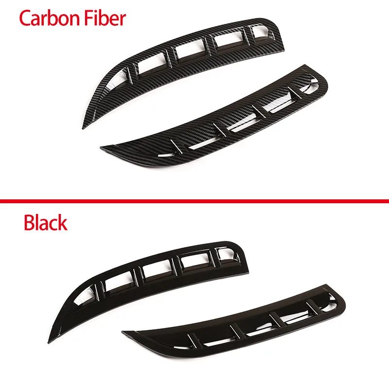 For Mercedes-Benz GLE W167 2020-2021 ABS Carbon Fiber Car Front Bumper Spoiler Side Deflector Sticker Car Exterior Accessories