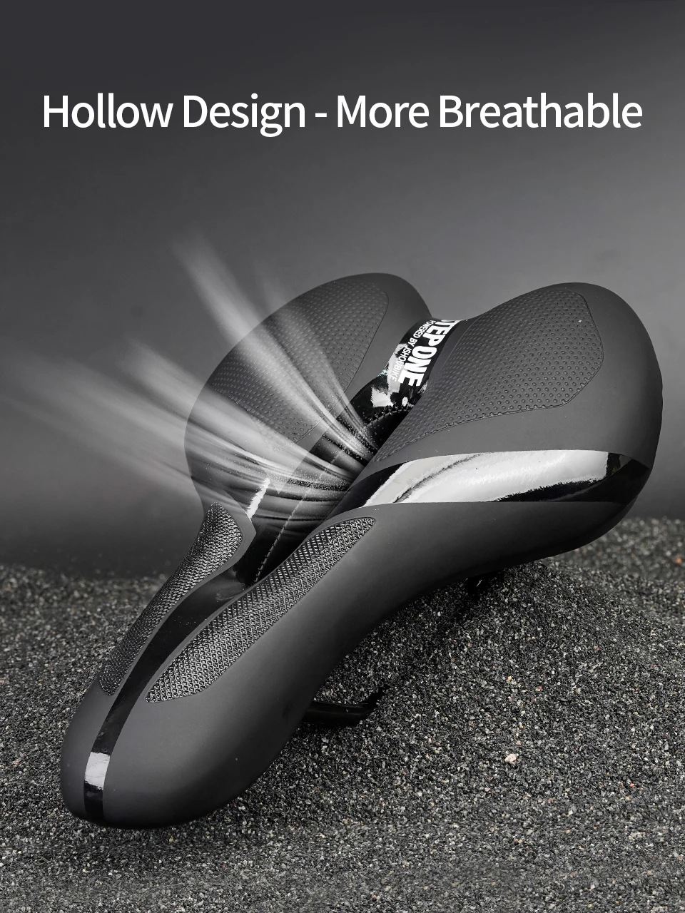 STEPONE Bike Saddle Mountain MTB Road Cycling Cushion Seat Exercise Soft Silicone Gel Shockproof Comfortable Hollow Saddle