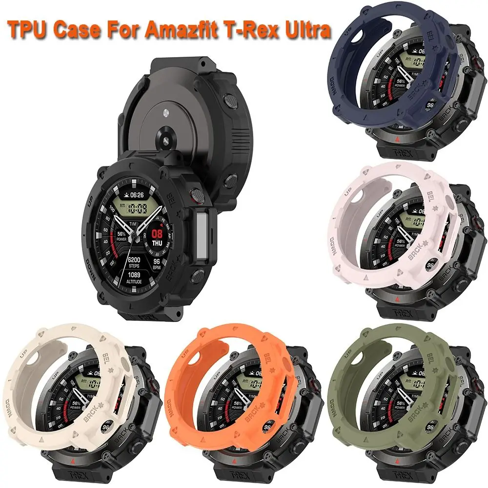 Frame Protective Case New Bumper Smart Watch Edge Shell TPU Accessories Screen Protector for Amazfit T-Rex Ultra