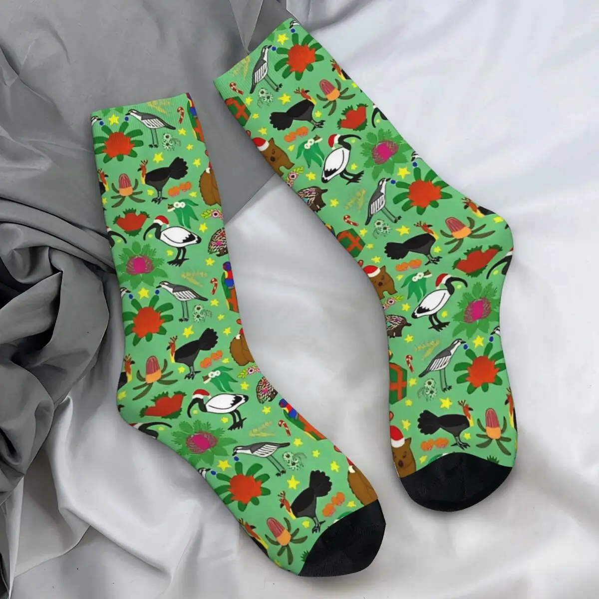 Aussie Christmas Socks Retro Stockings Autumn Anti Slip Couple Socks Comfortable Design Outdoor Socks