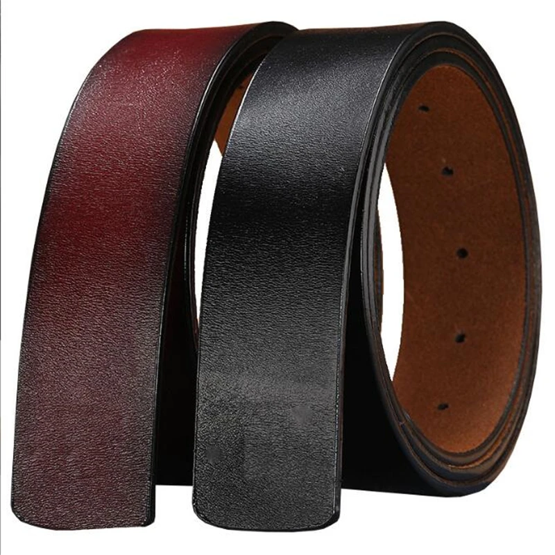 

2022 New DIY Buckleless Men's Belt Luxury Brand High Quality Business Casual Genuine Leather Pin Buckle 3.3cm Belt For Men