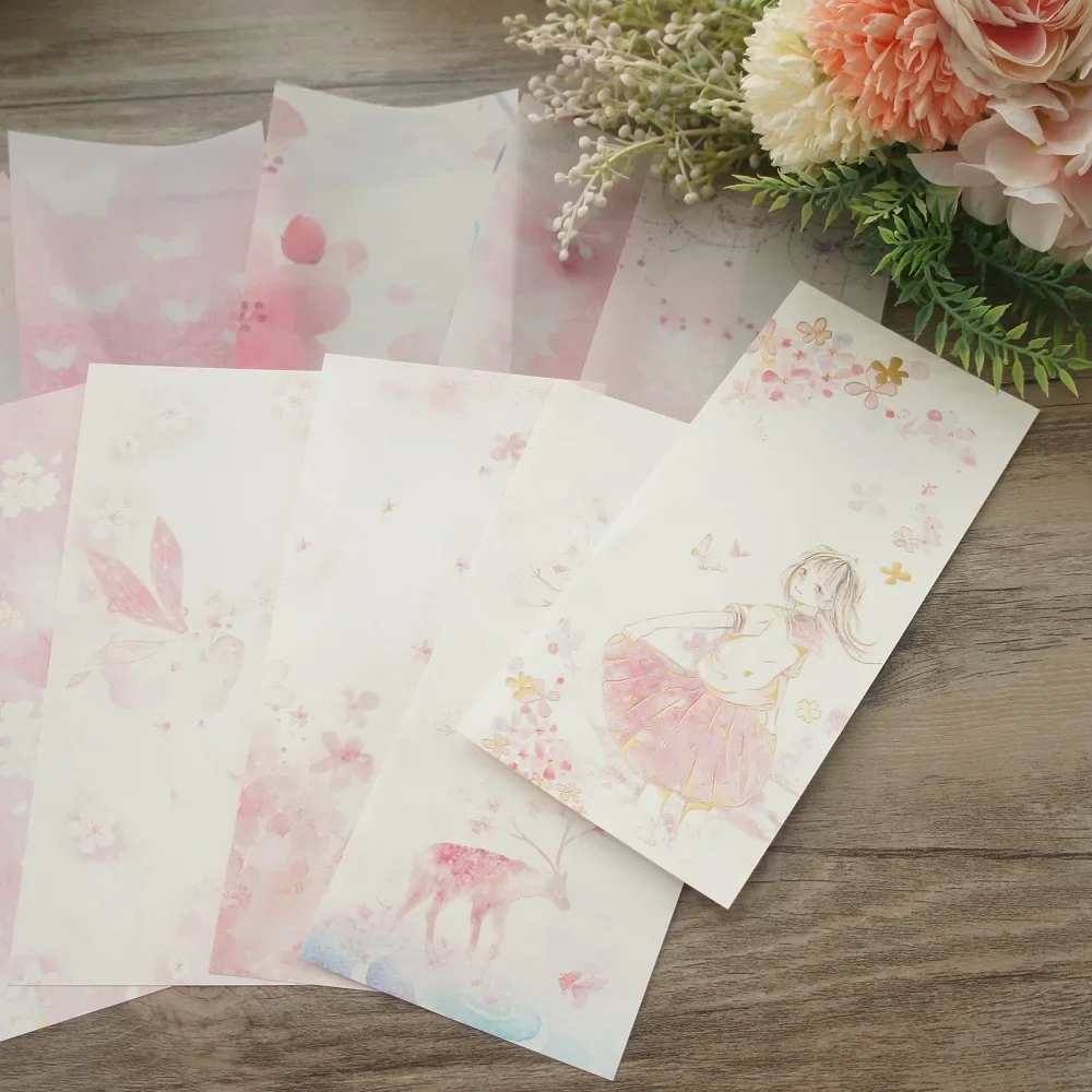 10 шт. «сделай сам», розовая девушка, ожидающая каретки, 5 стилей, смешанный дизайн, бумага в качестве творческого бумажного фона, скрапбукинг, «сделай сам»