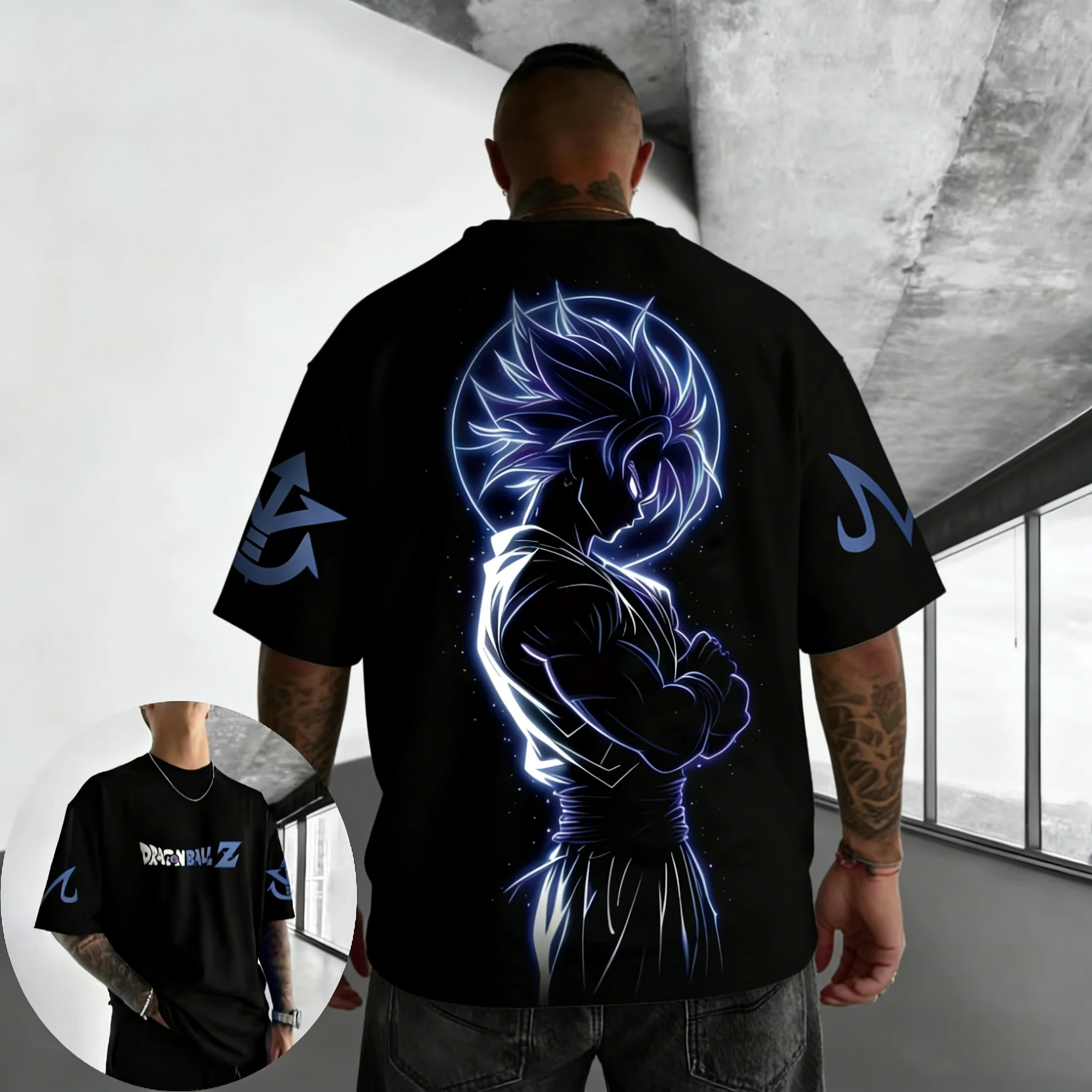 Camiseta de Algodón con Estampado de Anime Dragon Ball, Nueva Colección Verano 2026, Estilo Urbano Hip Hop para Hombre y Mujer, Camiseta de Manga Corta para Padres e Hijos
