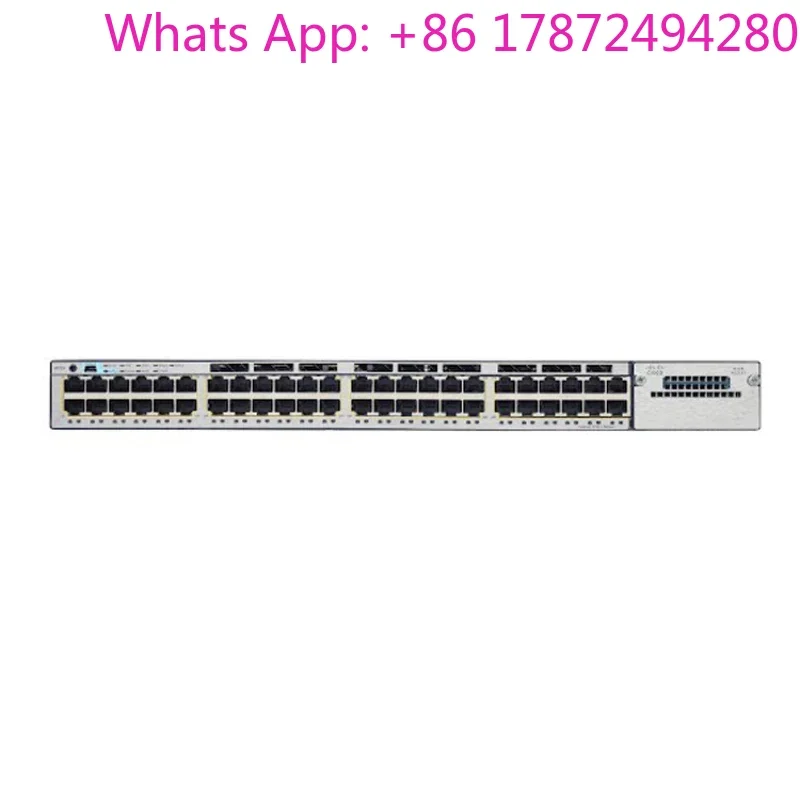 48-Port WS-C3750X-48P-S Gigabit Ethernet Network Switch with 10G Capacity and QoS Function